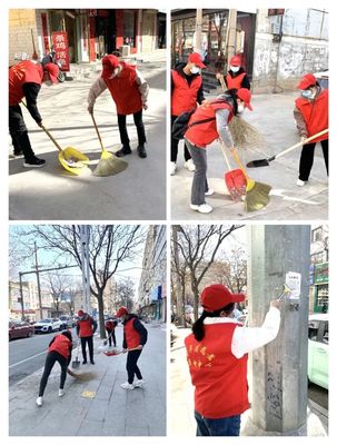 省景电青年志愿者服务队开展“文明城市共建”志愿清扫活动